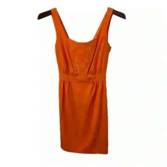Gianni Bini Bright Mini Cocktail Orange Dress XS - Picture 1 of 7